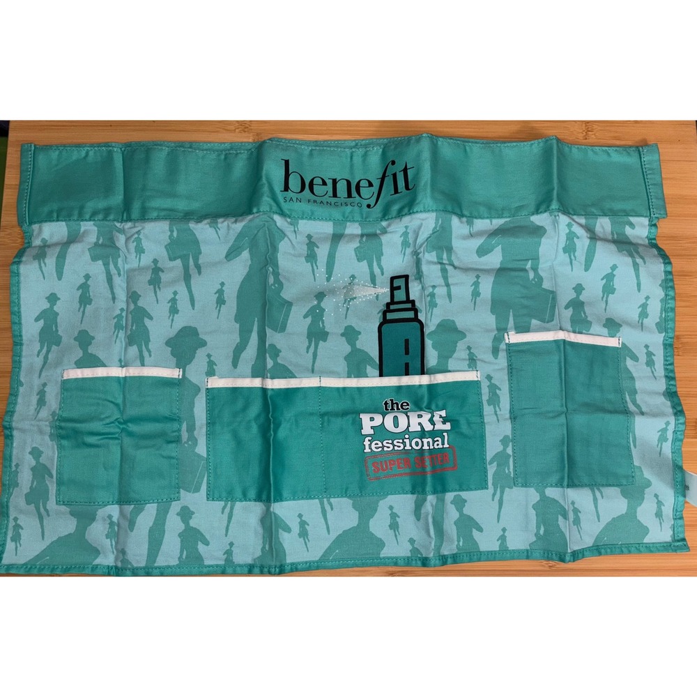 Benefit Cosmetics The POREfessional Super Setter Makeup Artist Apron Teal NWT